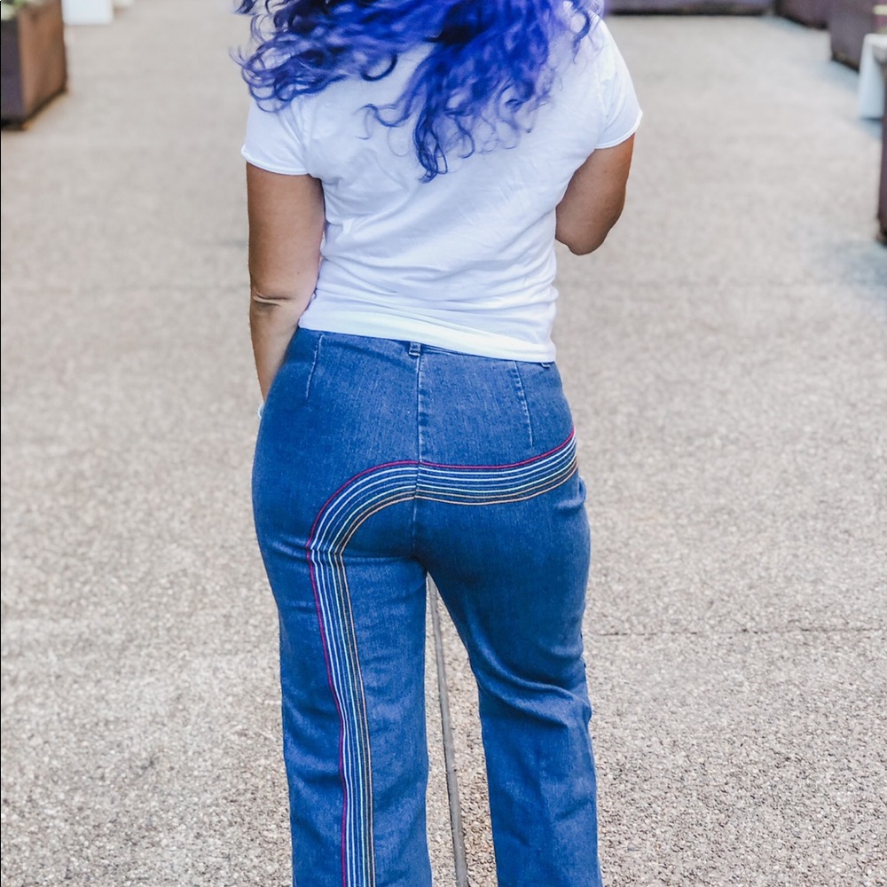 ModCloth Rainbow With Me Jeans Sold Out Size 10S